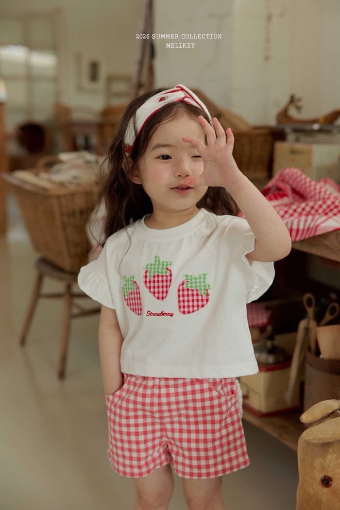 飛袖草莓tee (2color)