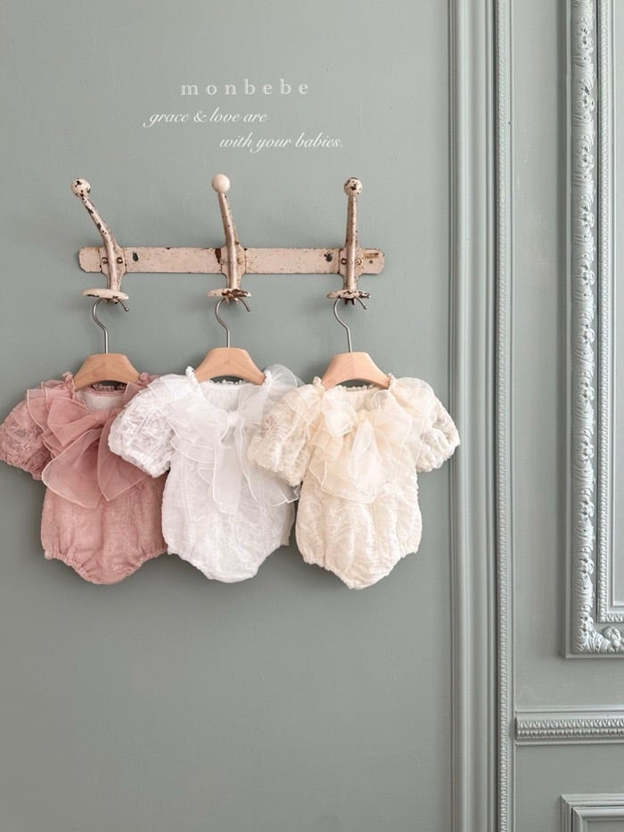 浪漫ribbon層次荷葉領包屁衣