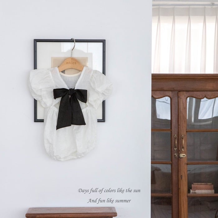 ribbon壓紋包屁衣(2color)