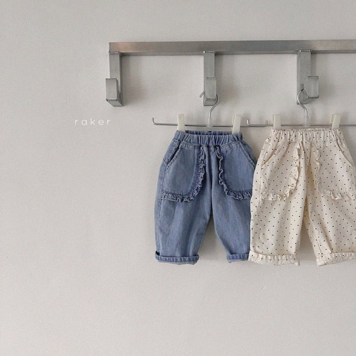 口袋捲邊繭型褲