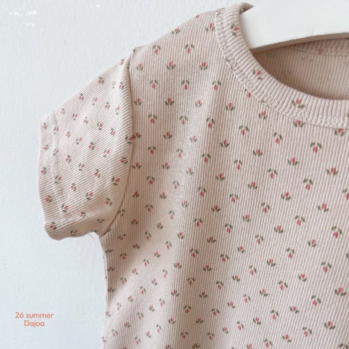 花草上衣+6分褲套裝(2color)