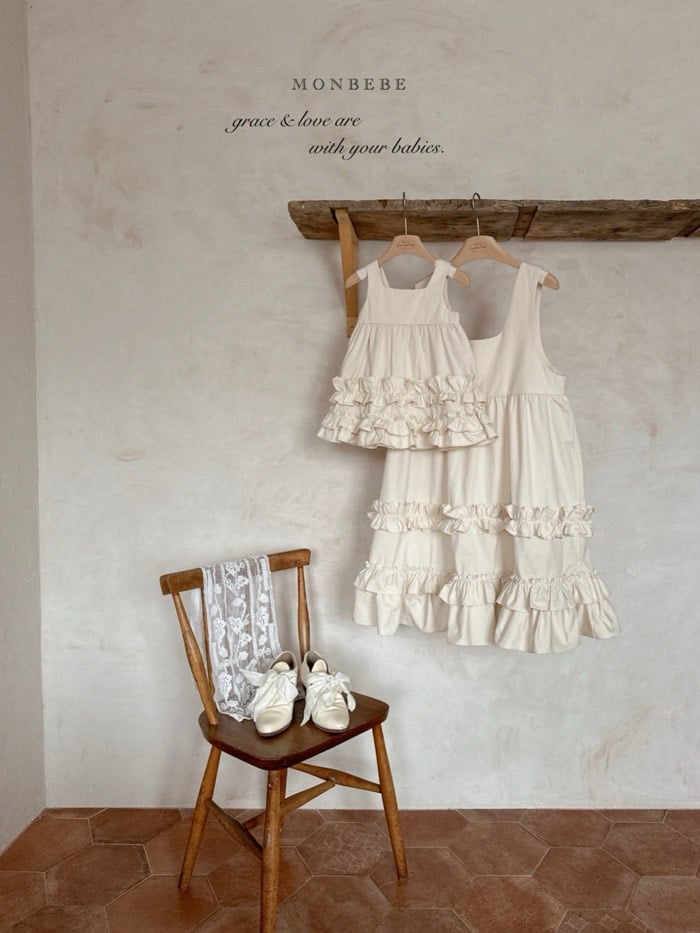 方領層次背心親子裝