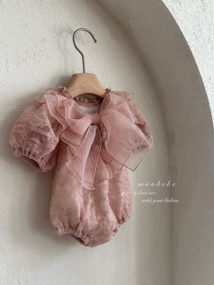 浪漫ribbon層次荷葉領包屁衣