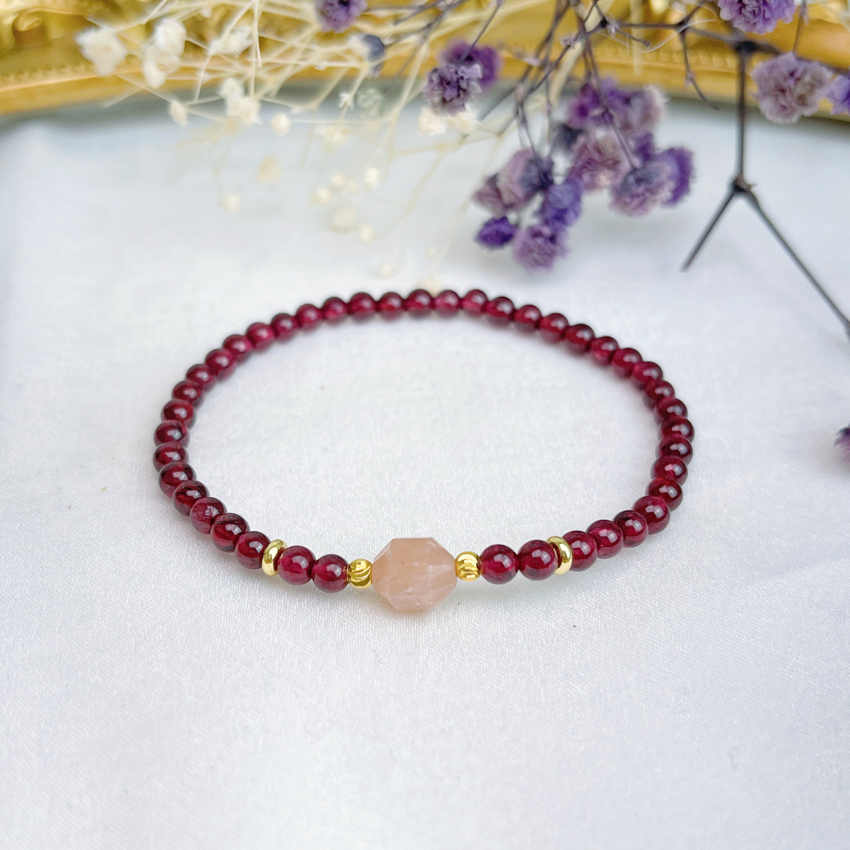 設計款-橙月光紫牙烏手鍊