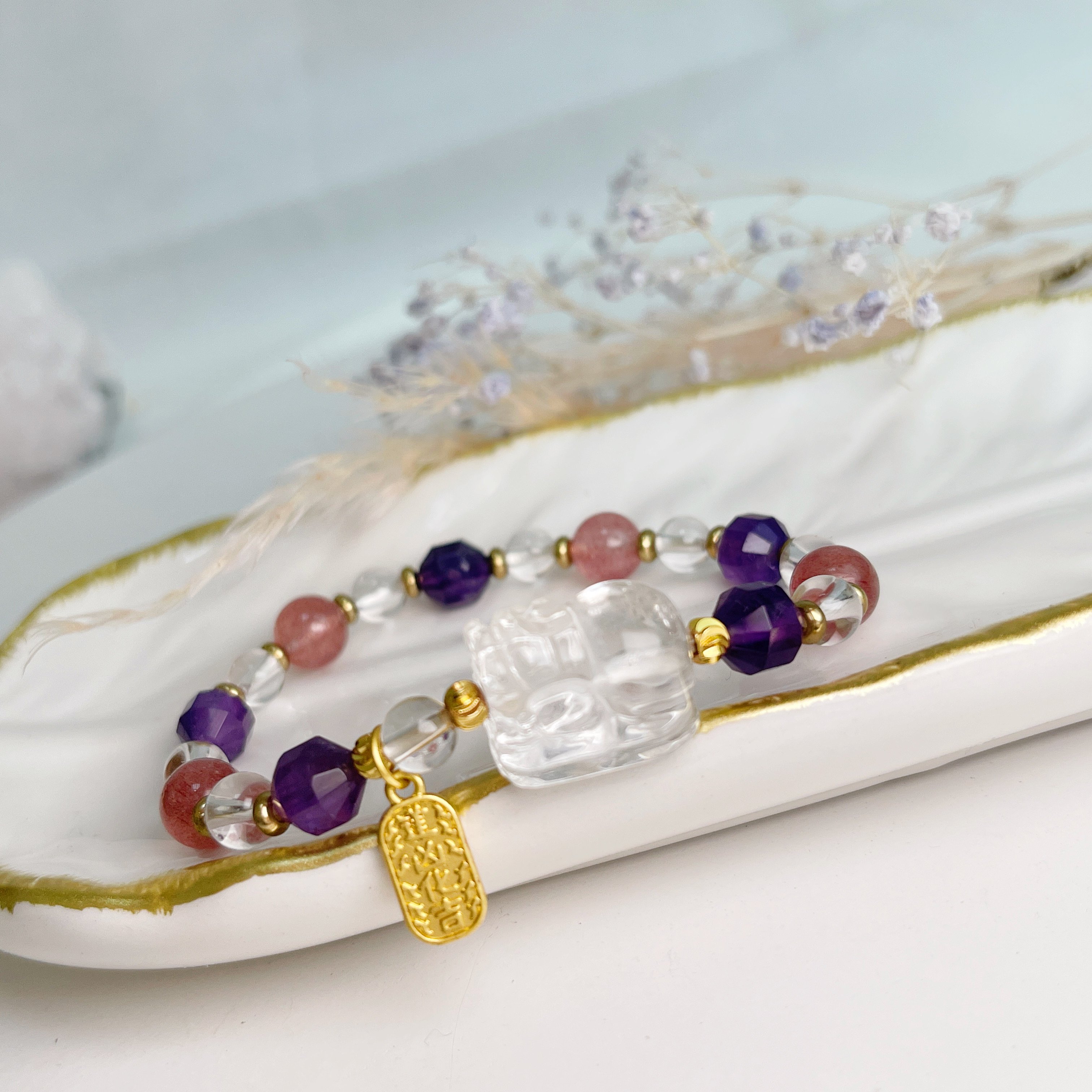 白拓帕貔貅水晶手鍊