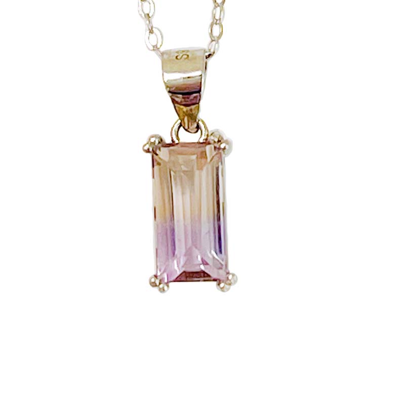 簡約紫黃晶小項鍊