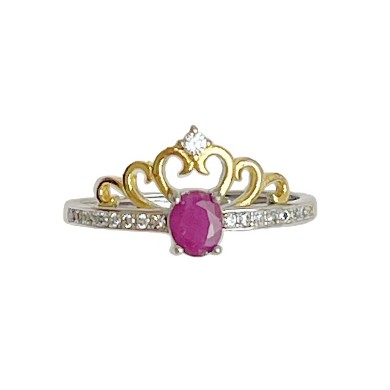 自信魅力/創造幸福-《輕奢皇冠無燒紅寶戒指》