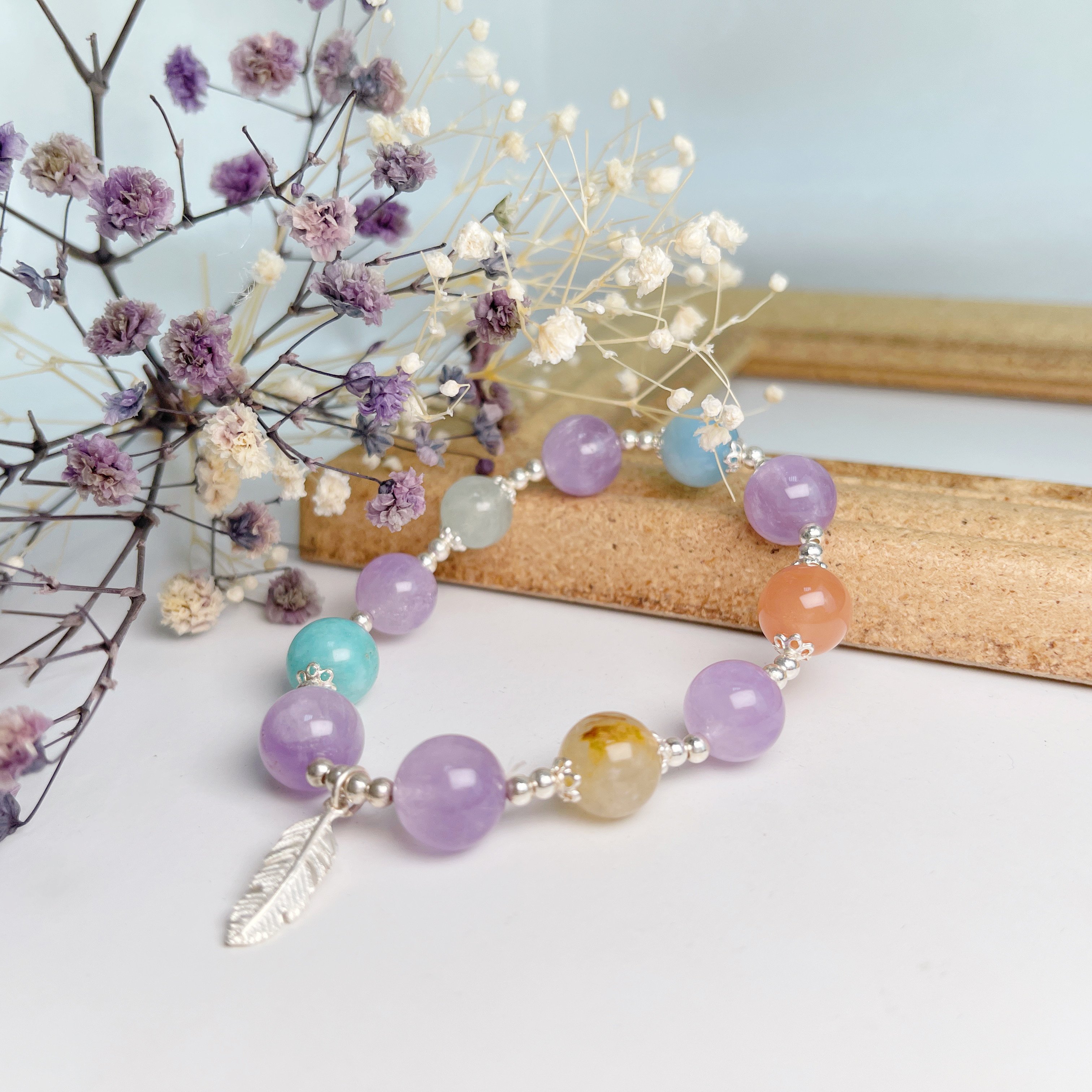 貴人運/財富自由-《薰衣草紫晶·多寶水晶手鍊》