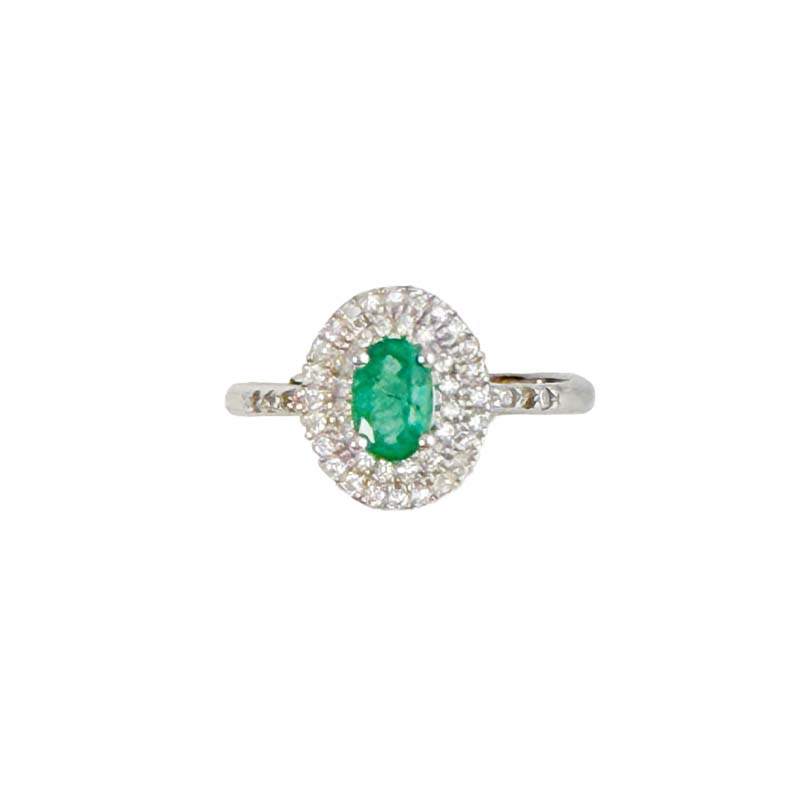 主流寶石/珠寶收藏-《經典雙圈鑽祖母綠戒指》