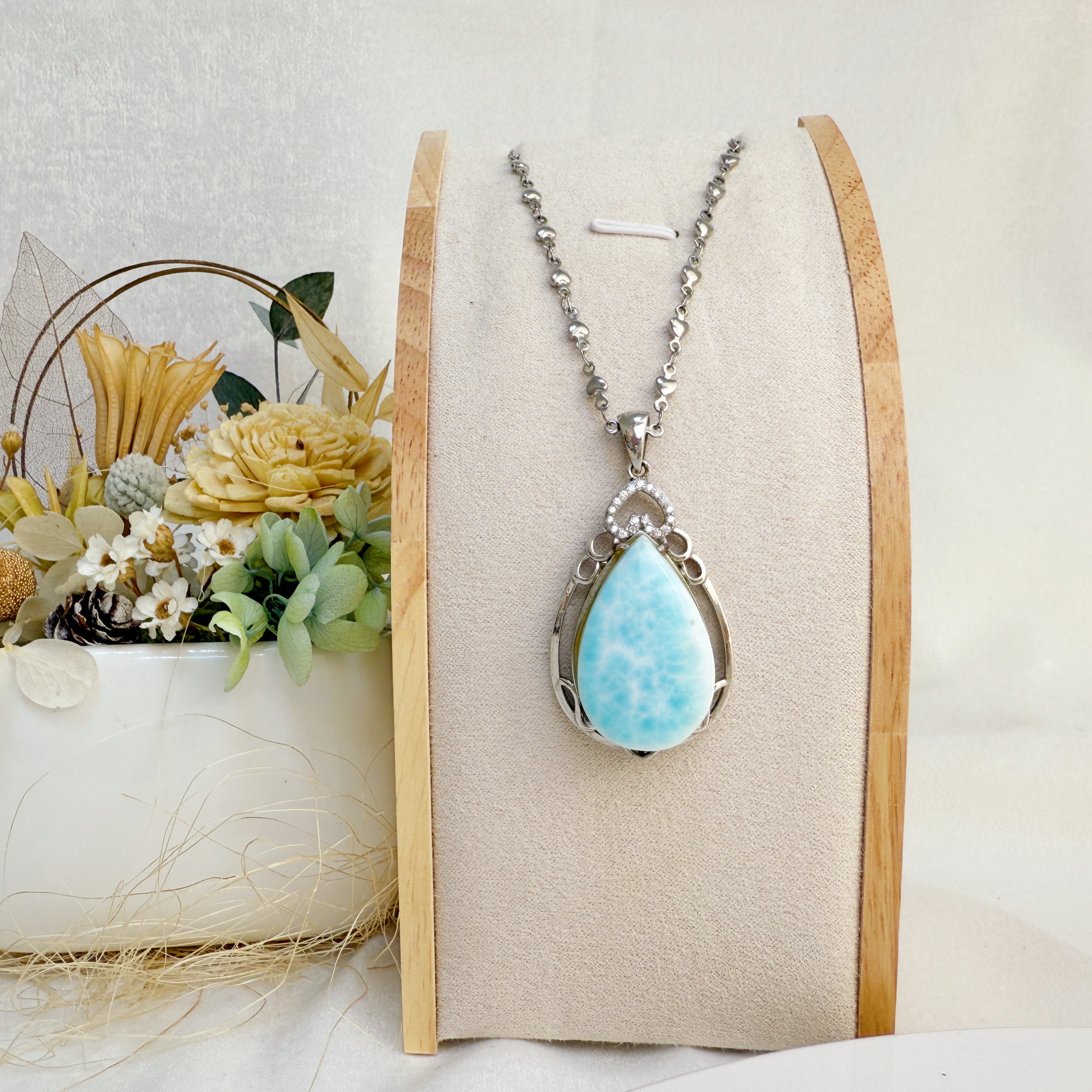 海洋精靈/摒除雜念-《水滴型拉利瑪項鍊》