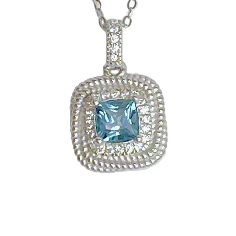 守護之石-《方形切割拓帕石項鍊》