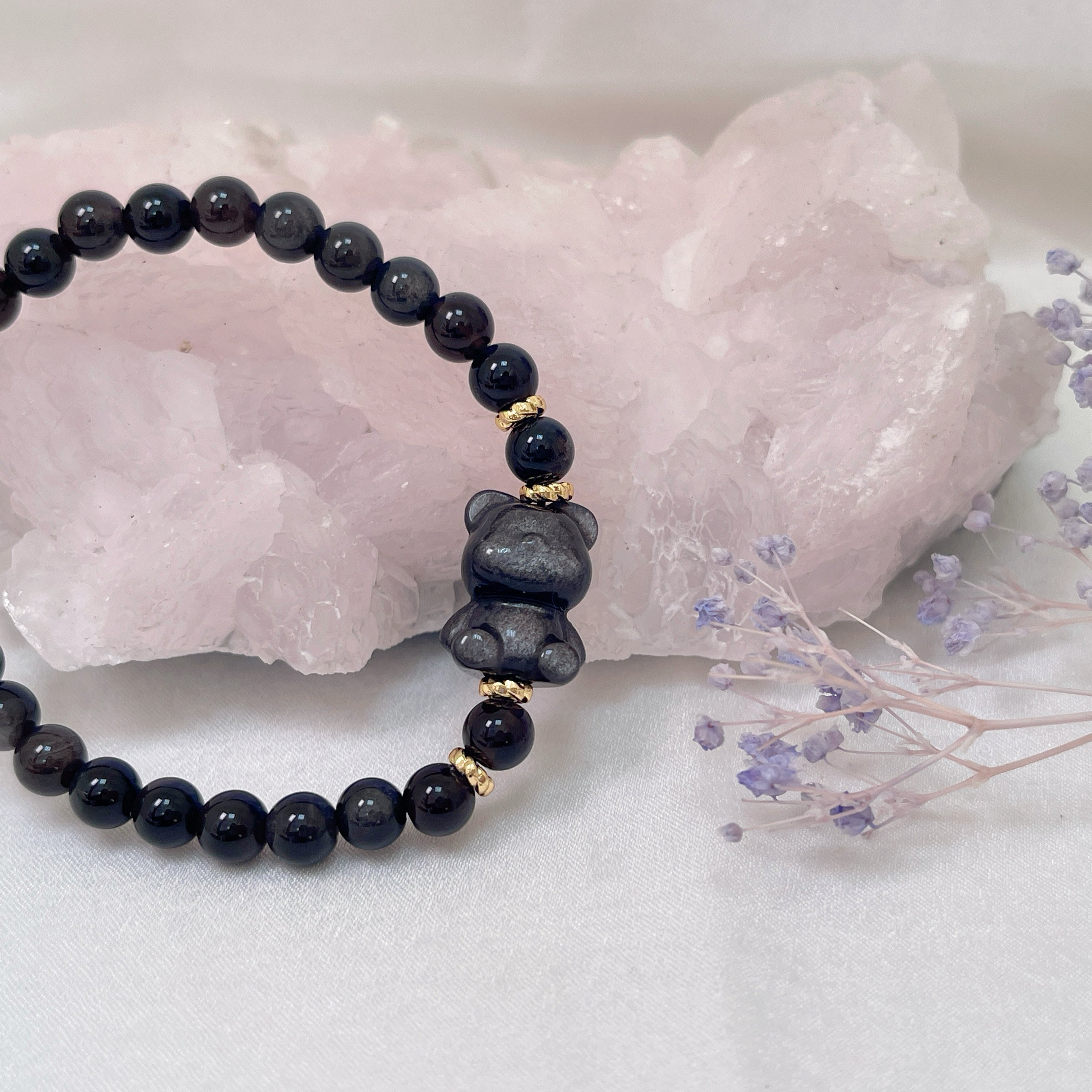 貴人/好運/平安-《銀曜Q版熊熊手鍊》