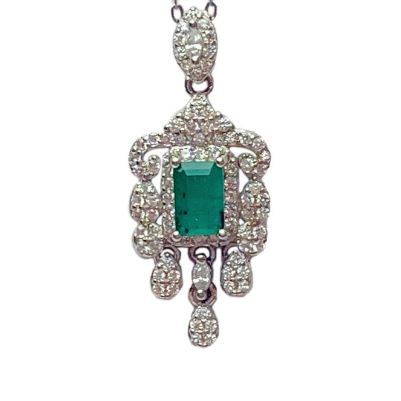 低調奢華祖母綠項鍊