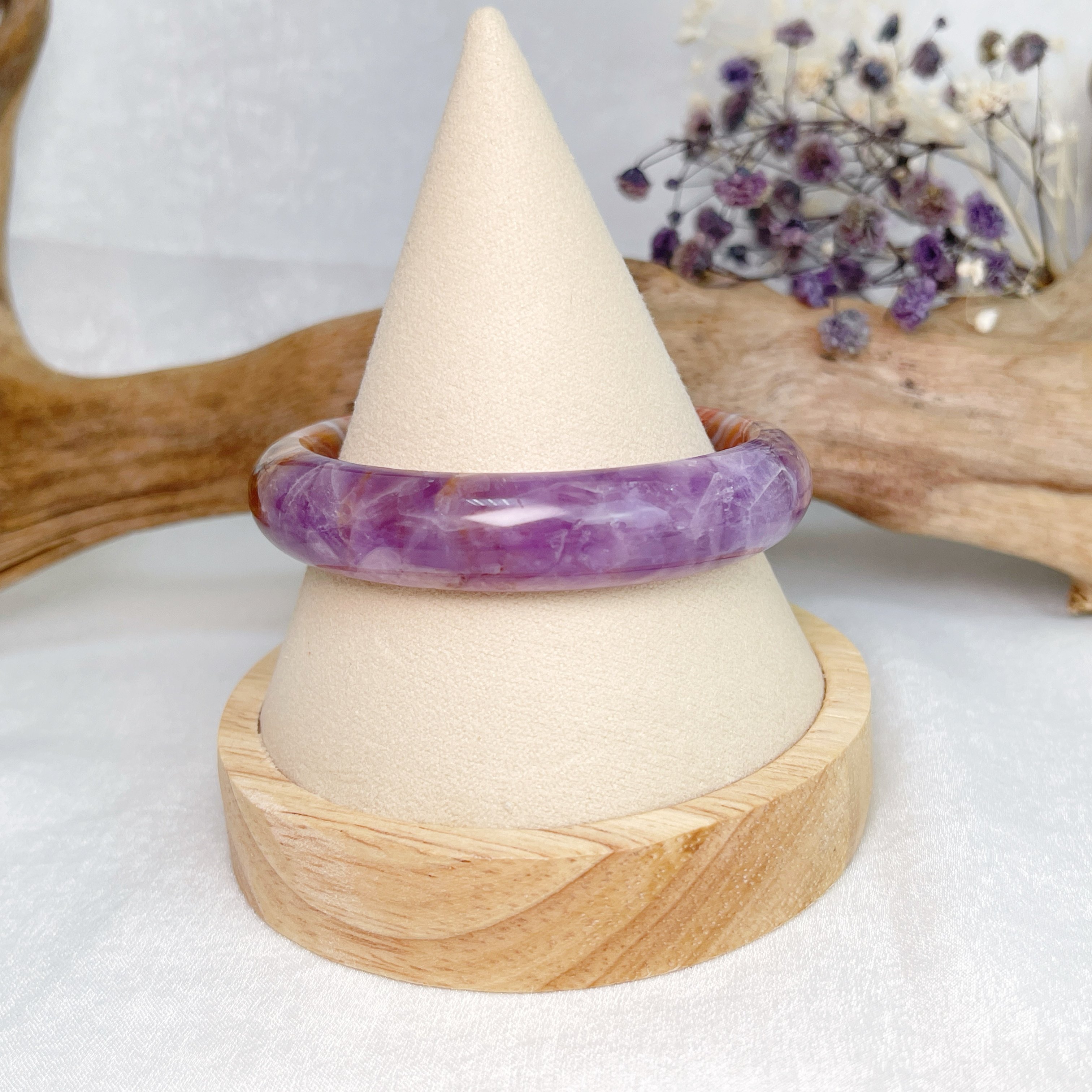 原礦紫水晶瑪瑙鐲A6