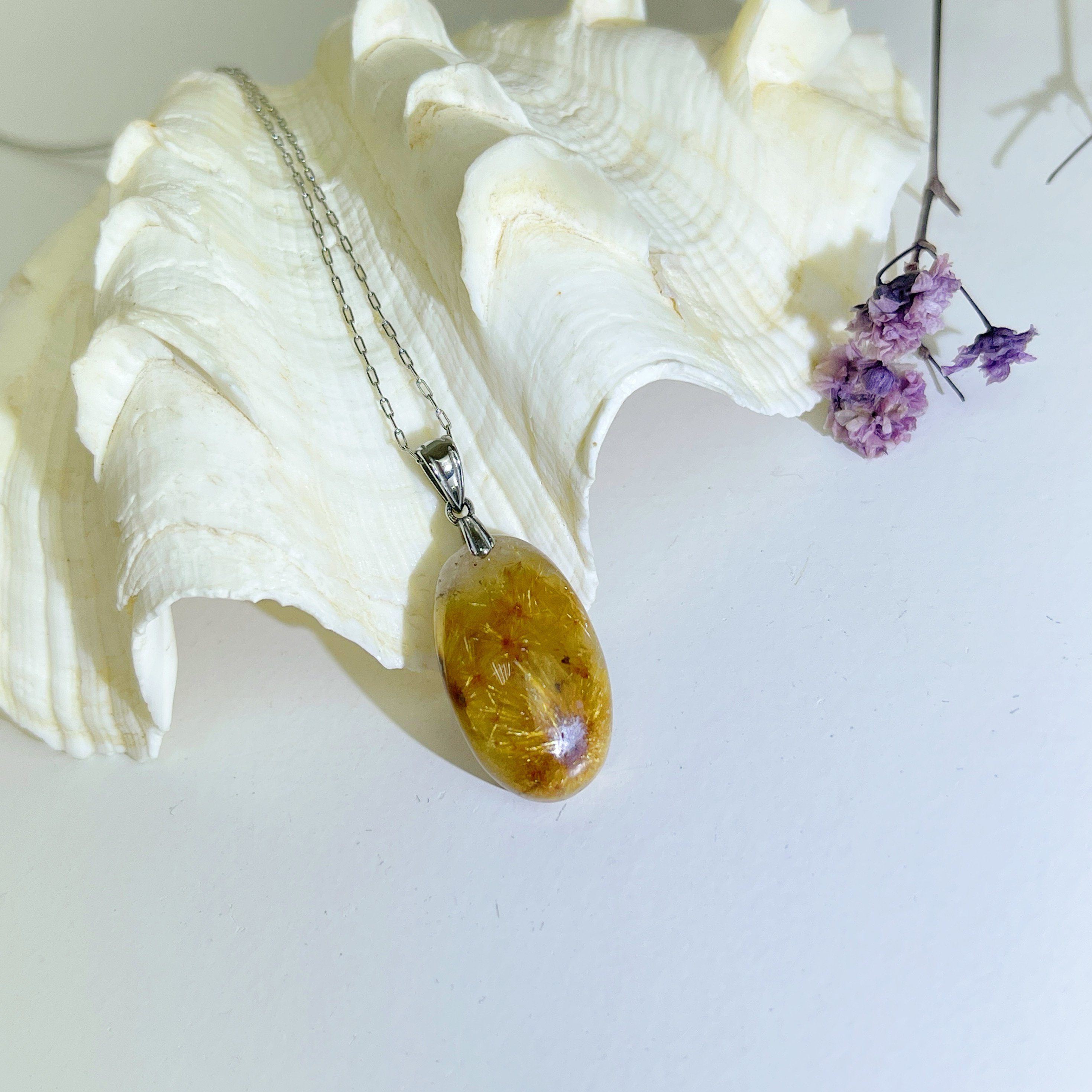 收藏級-鈦晶花滿絲項鍊