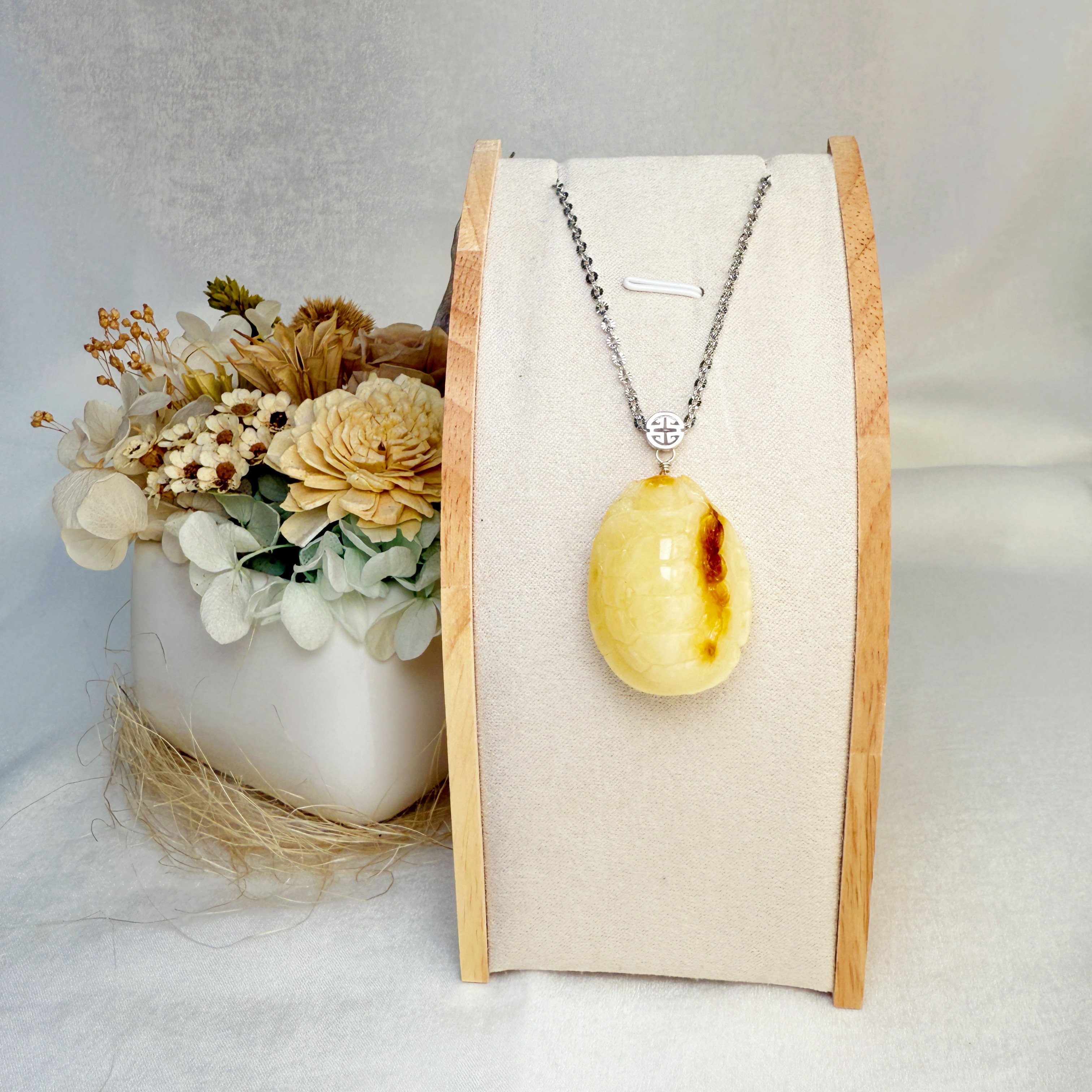 避邪擋煞/招財納福-《金錢龜琥珀蜜蠟項鍊》