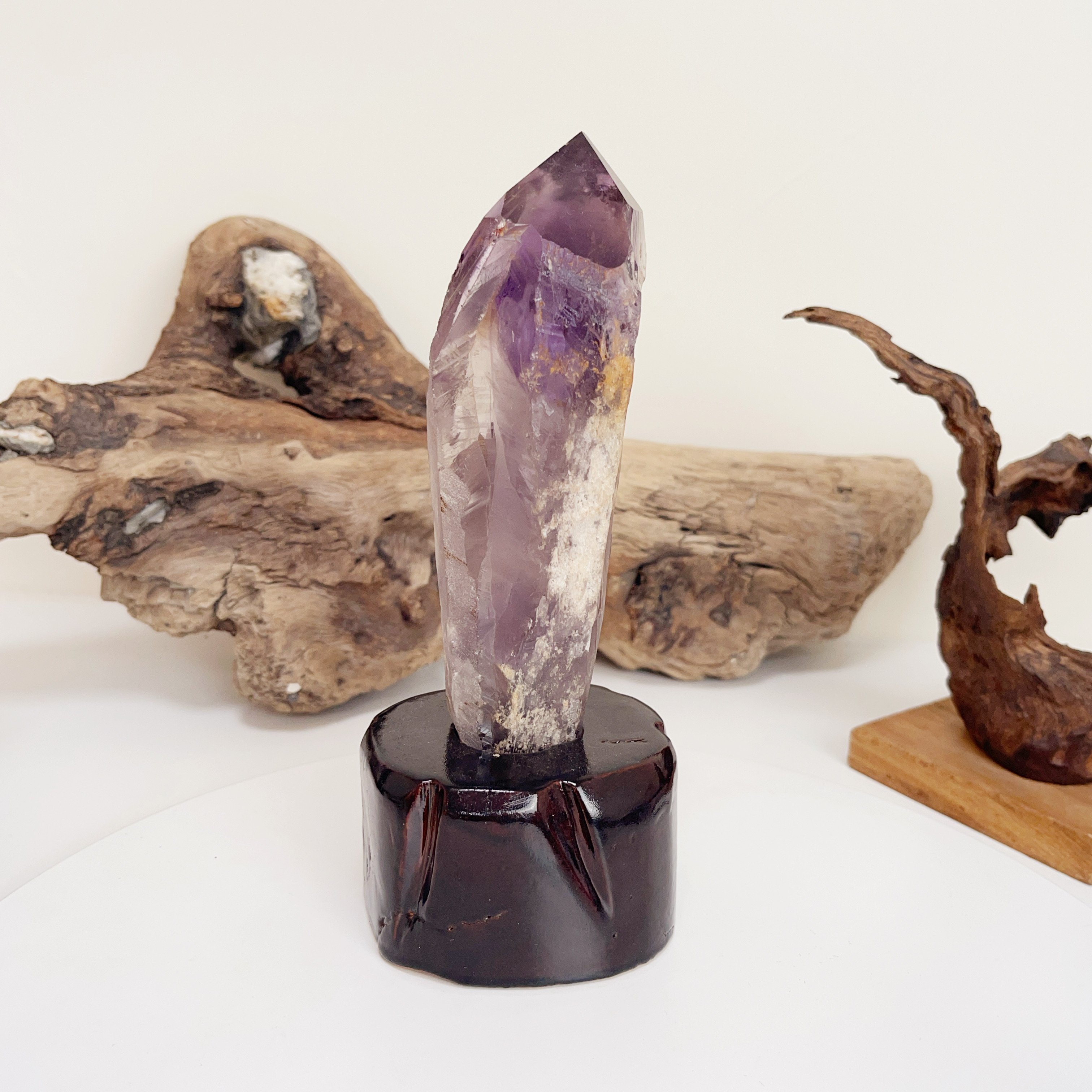 紫晶權杖水晶擺件