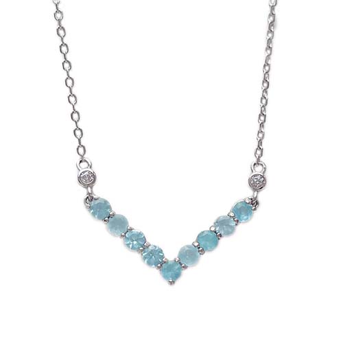 藍磷灰時尚鎖骨鍊