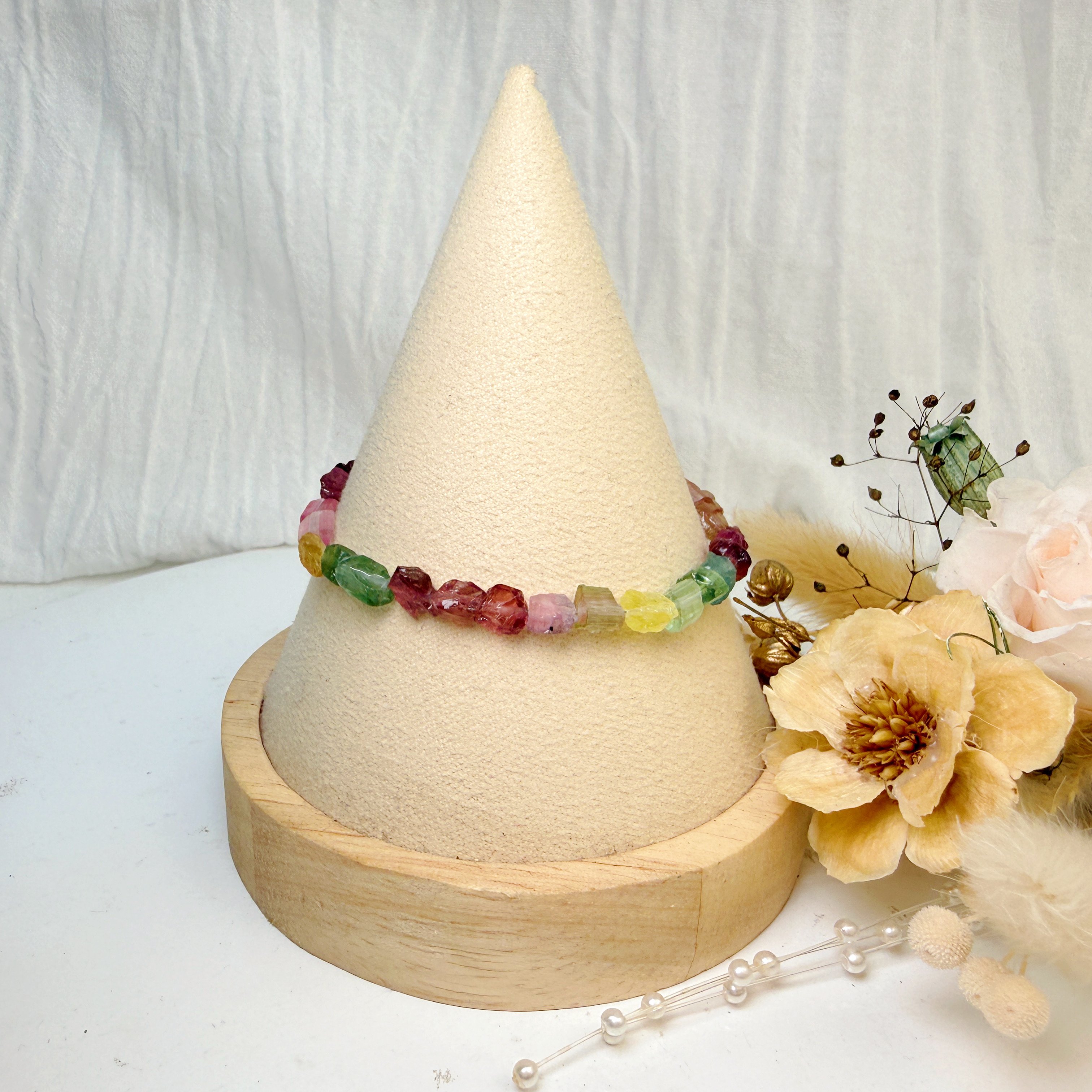 旺運勢/招財招桃花-《彩色碧璽原礦手鍊》