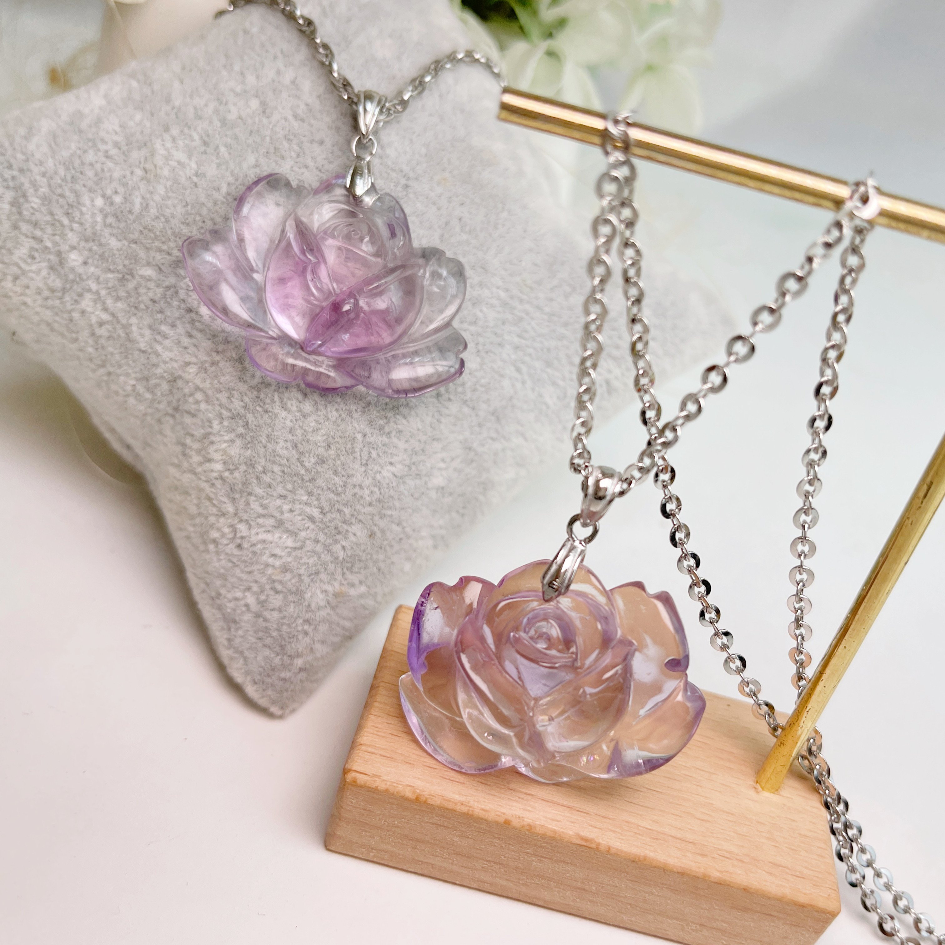 綻放的美麗/貴人運-《紫晶玫瑰花項鍊》