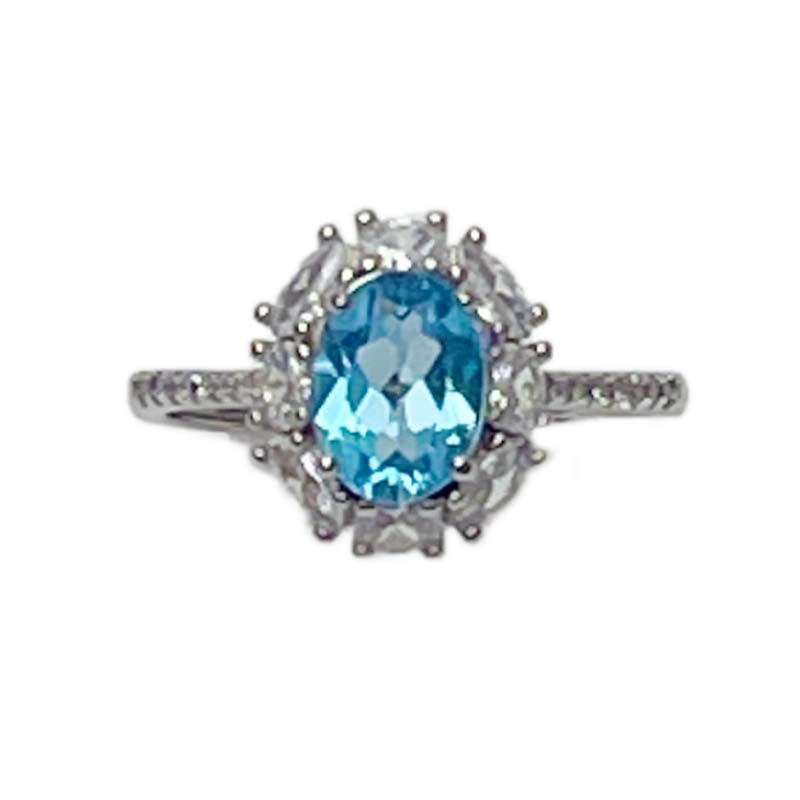 滿鑽拓帕石戒指