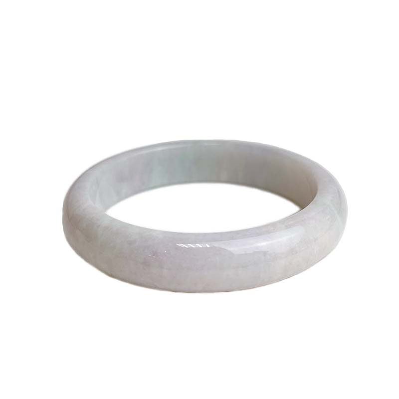 平安吉祥/養護磁場-《豆青淡紫羅蘭翡翠手鐲》