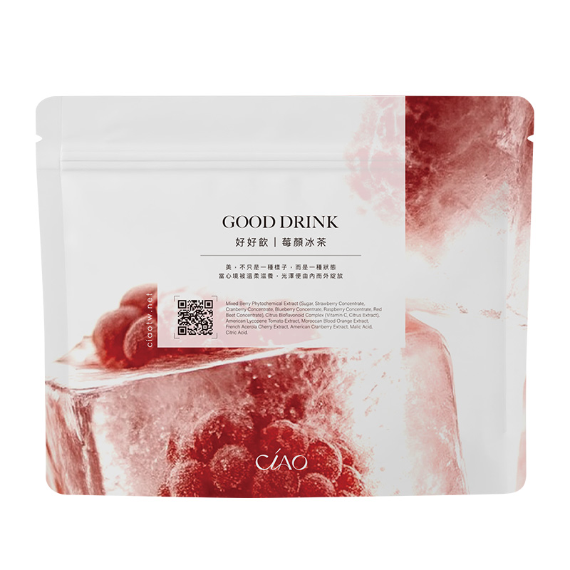 好好飲｜莓顏冰茶（白白水）