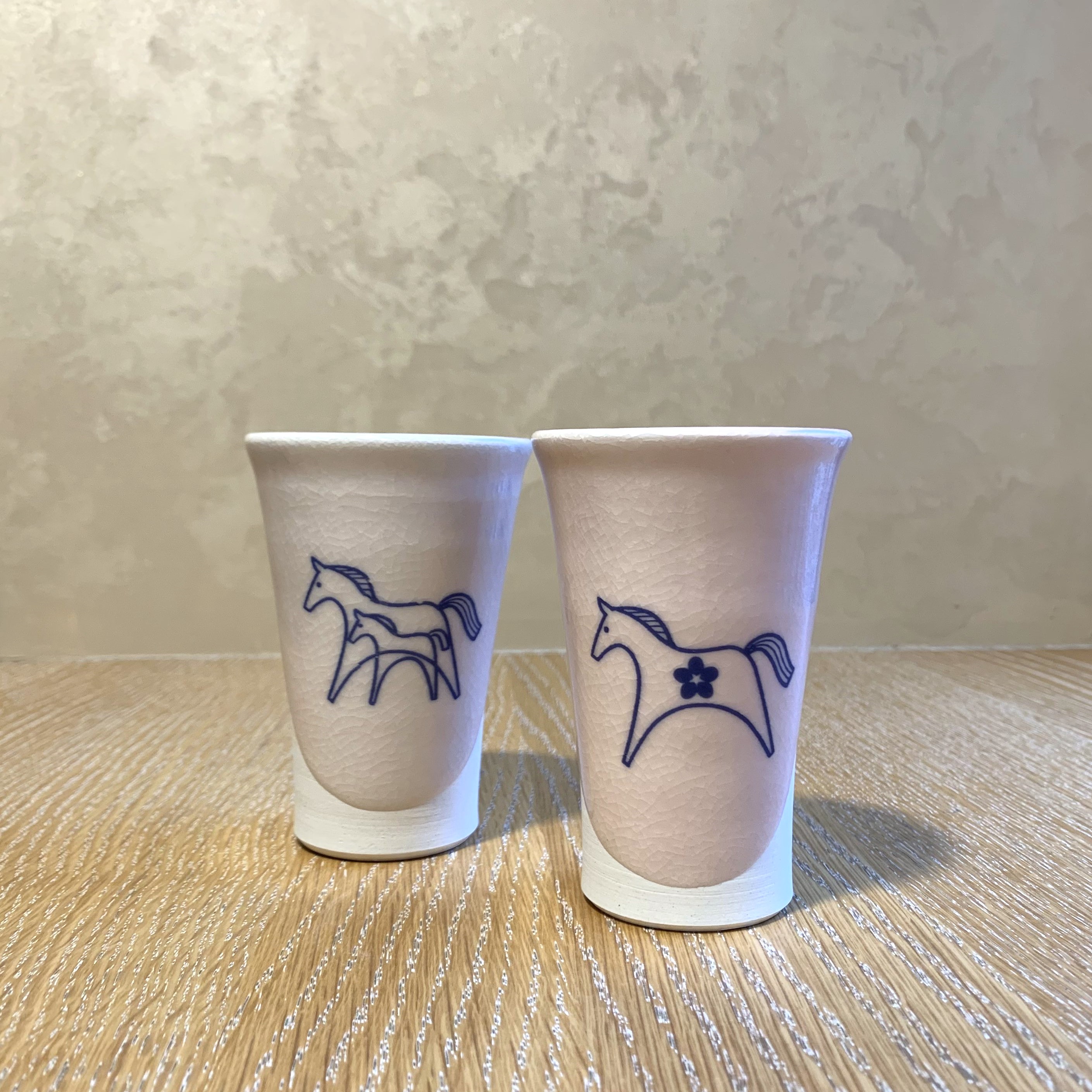 大堀相馬燒 京月窯 桃彩萬用杯（兩入）