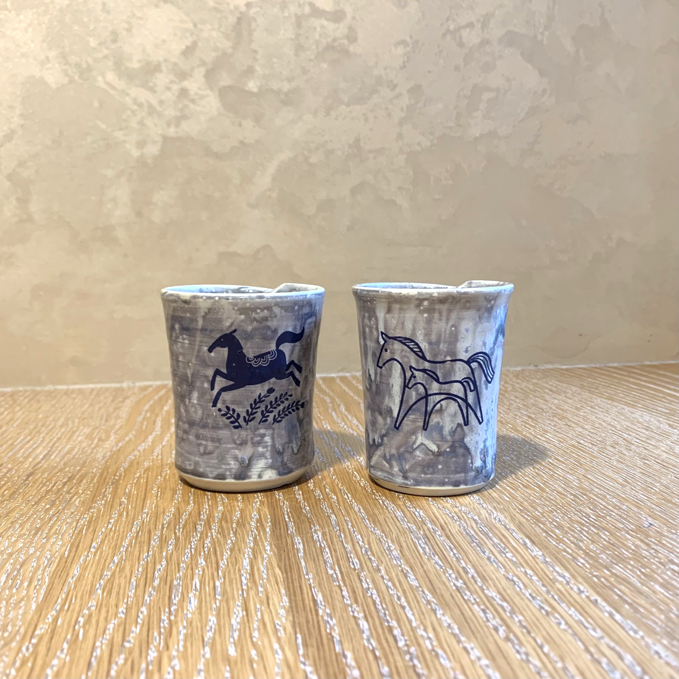 大堀相馬燒 京月窯 堆疊茶杯一組