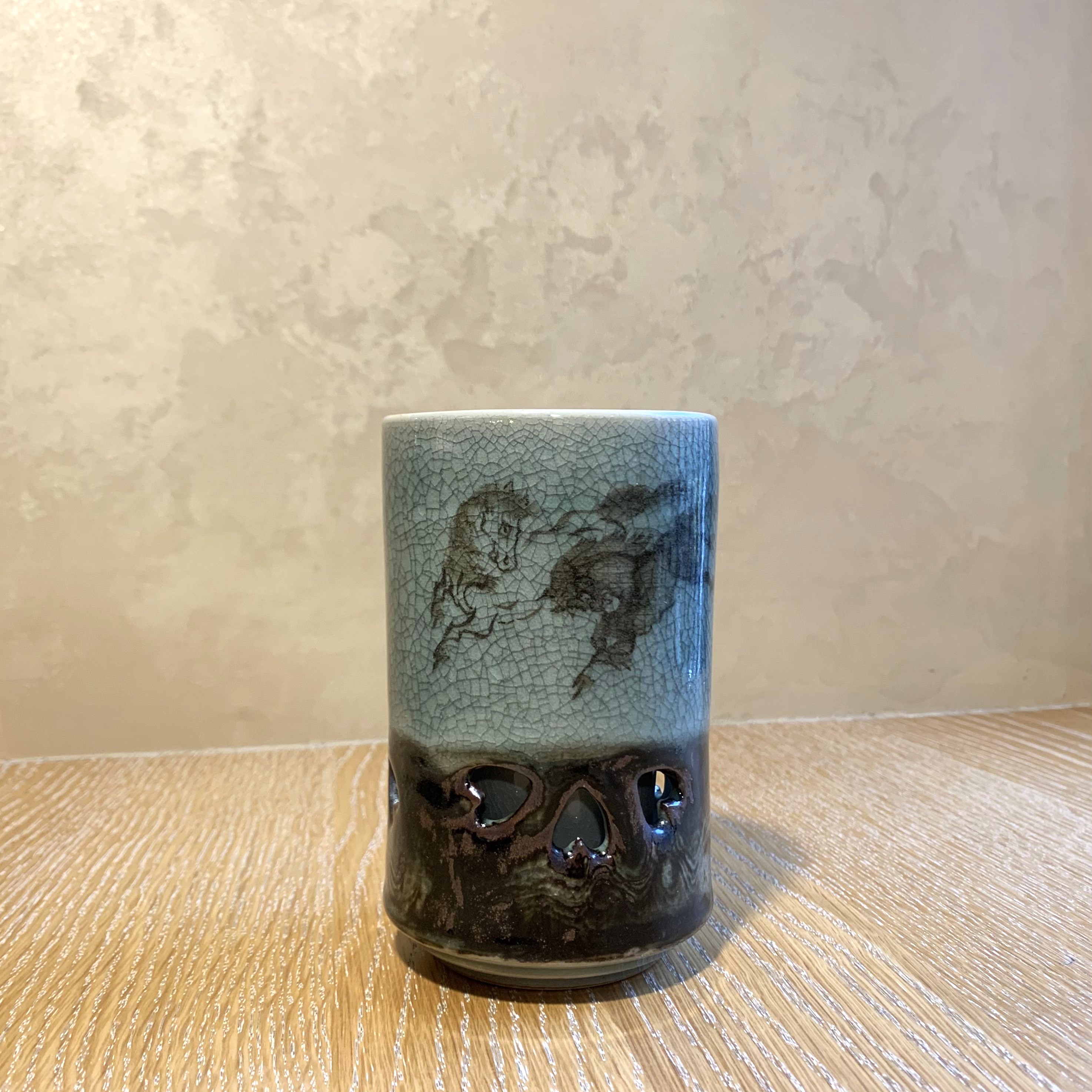 大堀相馬燒 京月窯 馬上有喜 茶杯