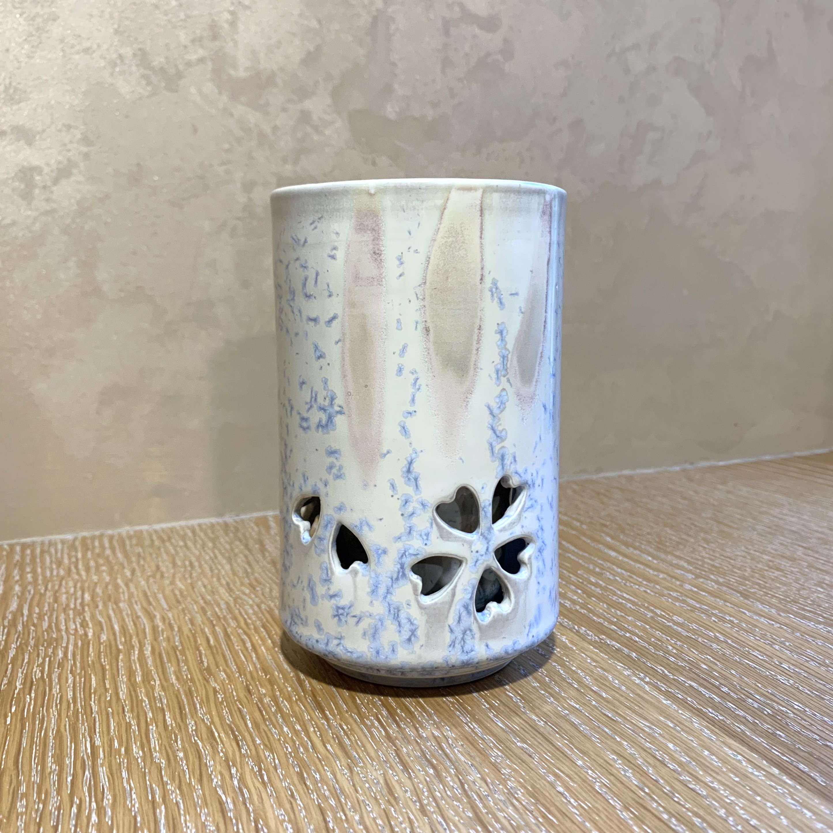 大堀相馬燒 京月窯 白色二重果汁杯