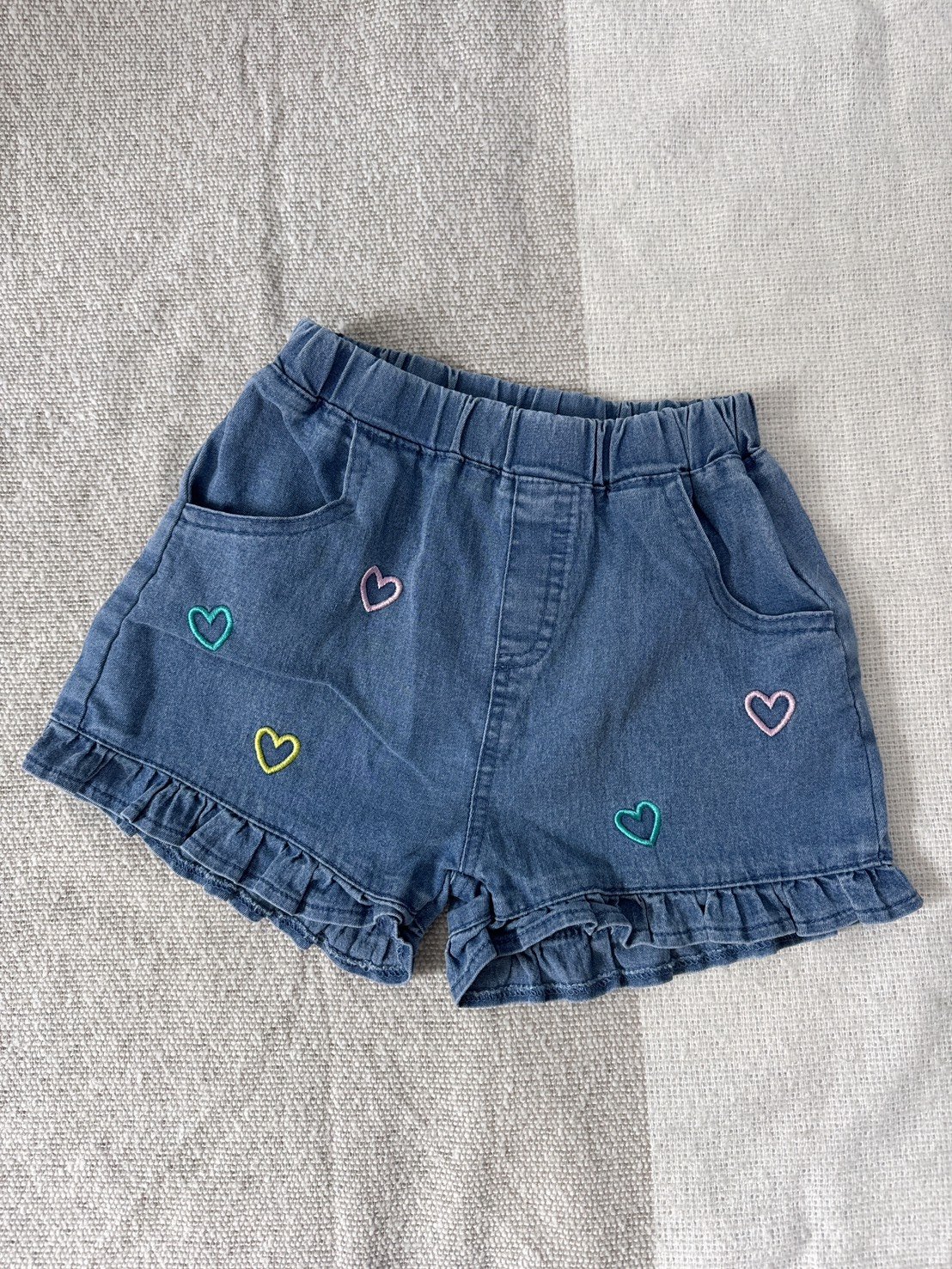 【FRILL HEART｜甜心荷葉邊牛仔｜短褲】