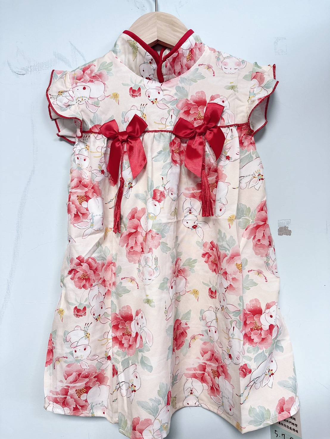 【Chinese rabbit花舞迎春中式兔兔｜連身裙】