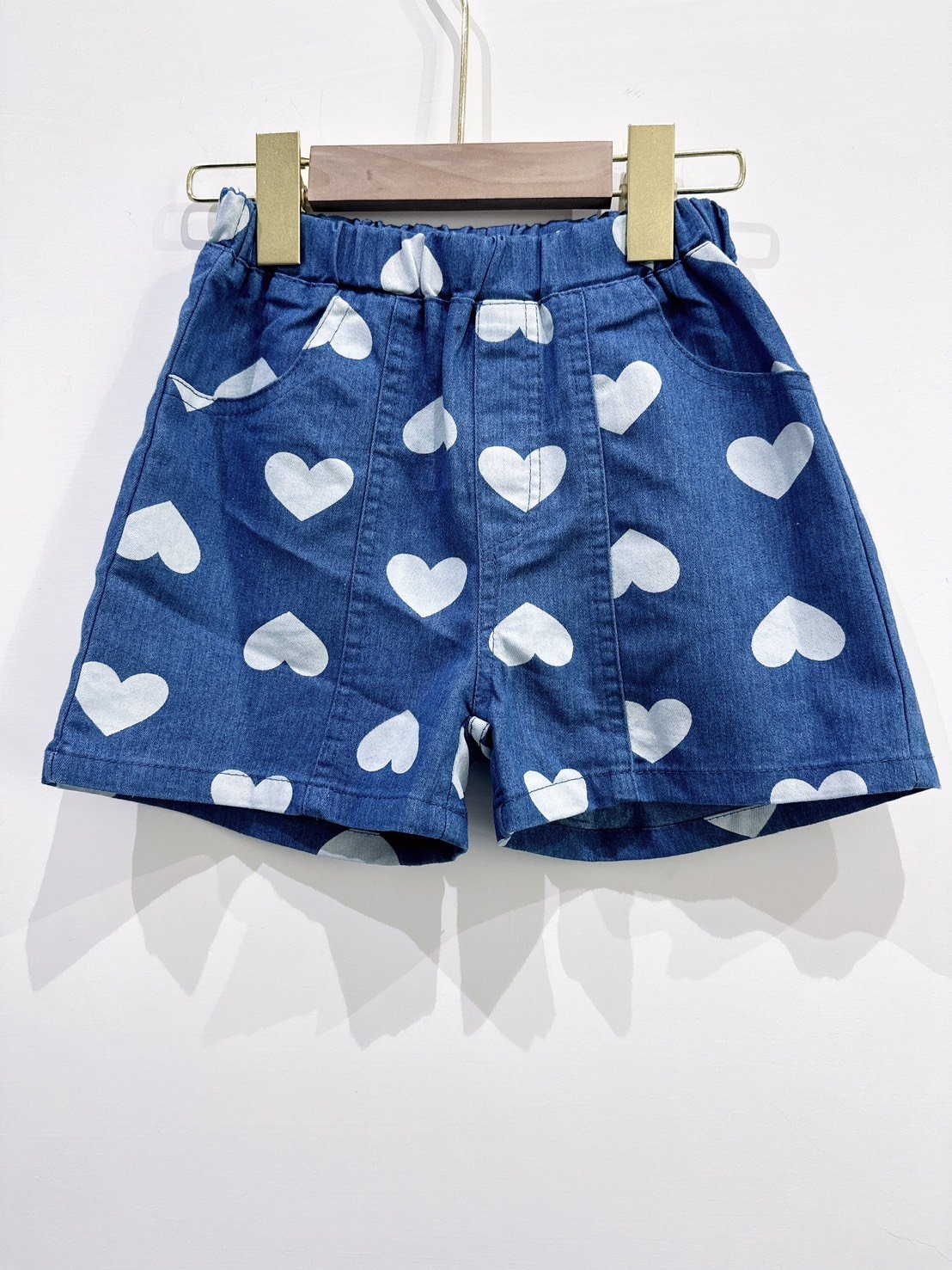 【Full of love可愛爆棚滿版愛心牛仔｜短褲】