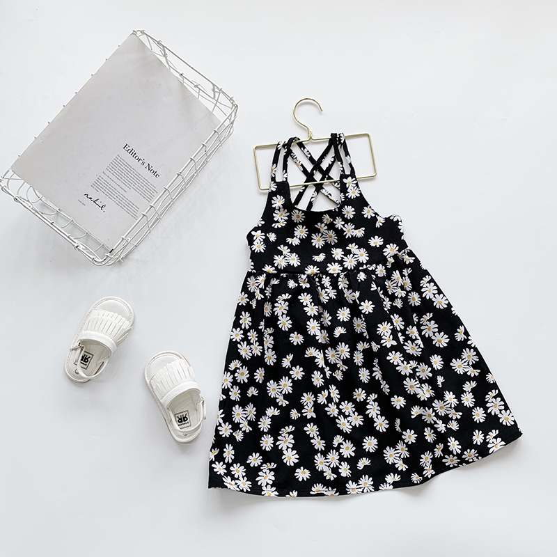 【小雛菊交叉背心連身裙】