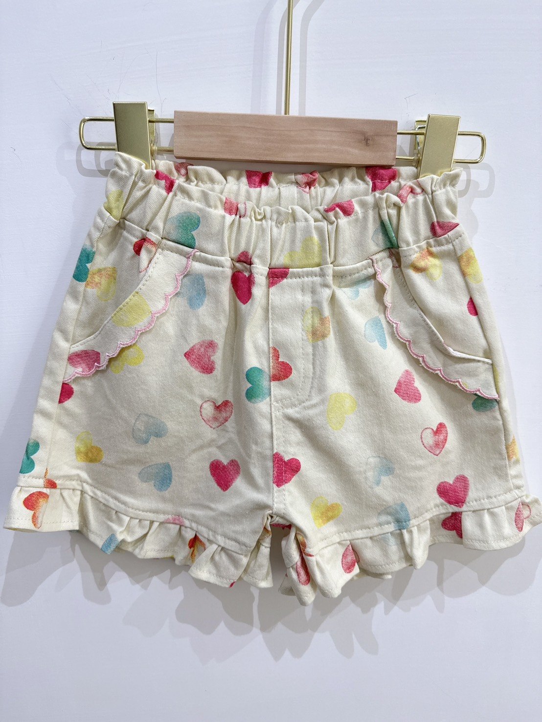 【SWEET HEART彩色愛心荷葉邊｜短褲】