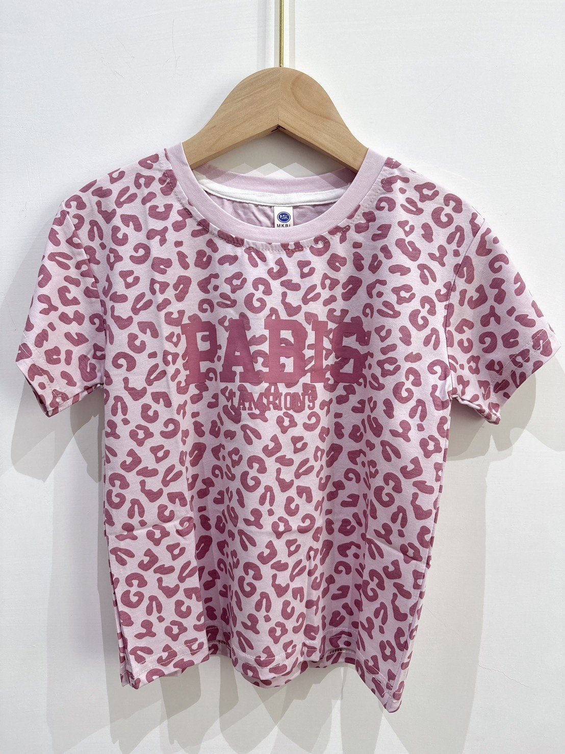 【PINK PARIS｜潮流個性粉色豹紋｜短T】