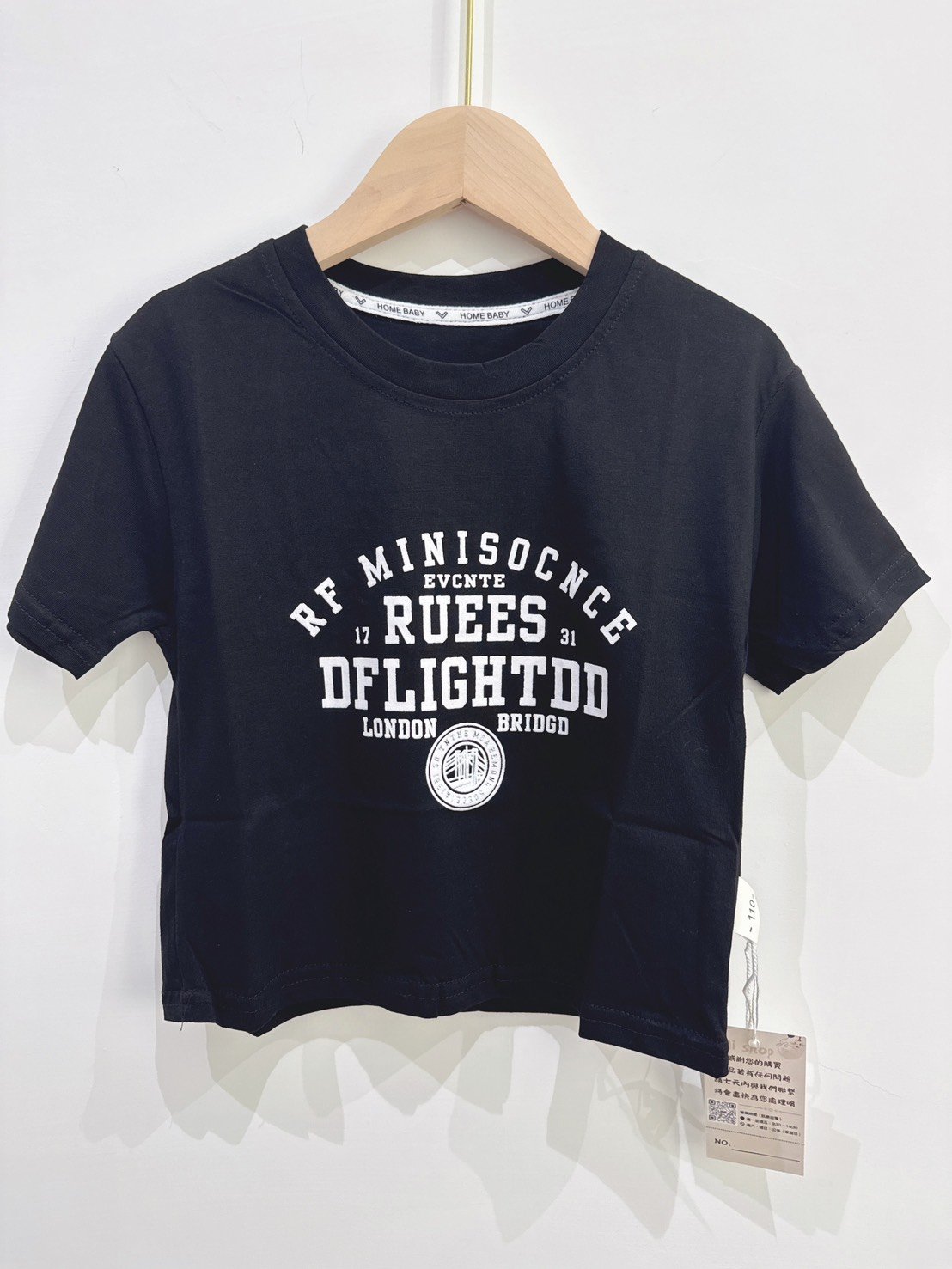 【RUEES BRIDGE｜美式潮流感黑色｜短T】