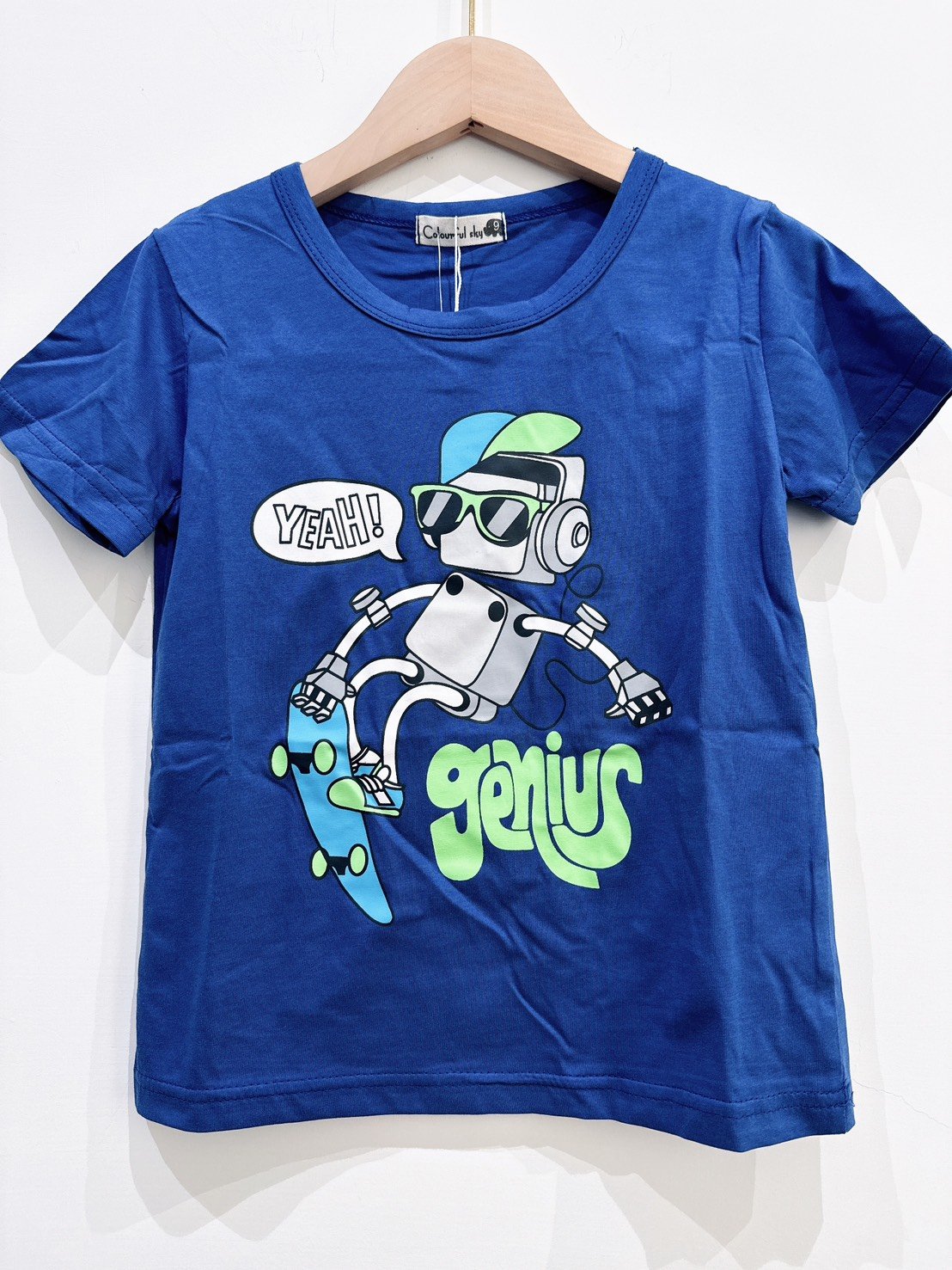 【Genius滑板機器人短袖T恤】