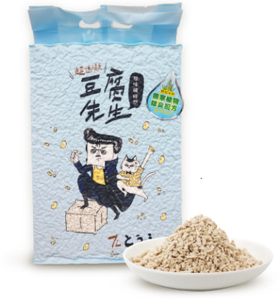豆腐先生 仿礦型豆腐貓砂-原味 7L (添加植物消臭配方)