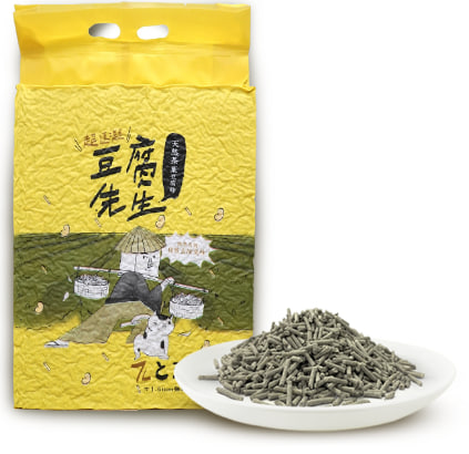 豆腐先生 1.5mm超細活性碳豆腐貓砂-茶葉 7L