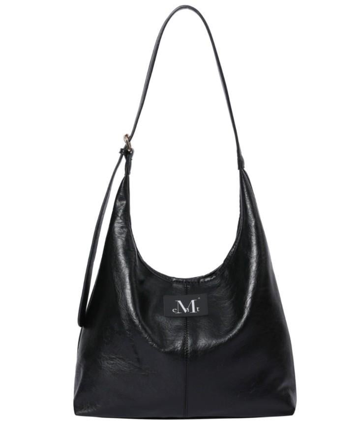 韓國 Mucent 新月皮革側背包 附可拆式小收納袋