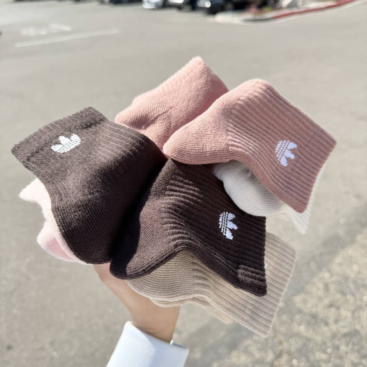 美國代購— Adidas 三葉草馬卡龍中襪（六入）