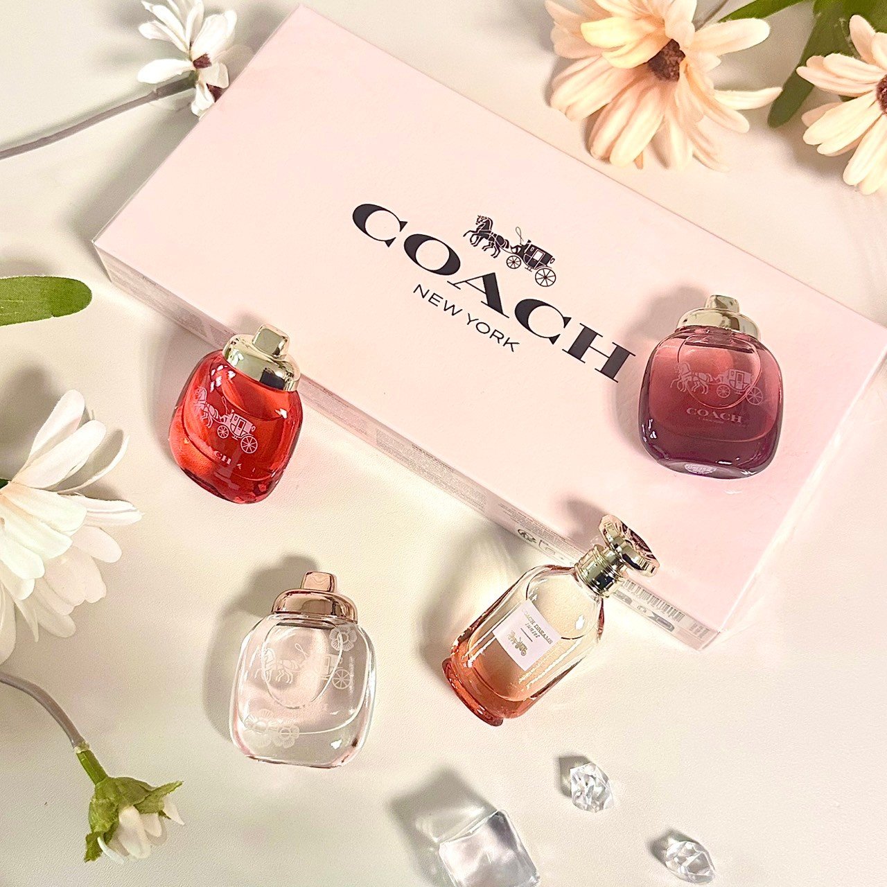 COACH 4入小香禮盒 4.5ml*4入(芙洛麗+曠野玫瑰+時尚戀紅+逐夢暮光）