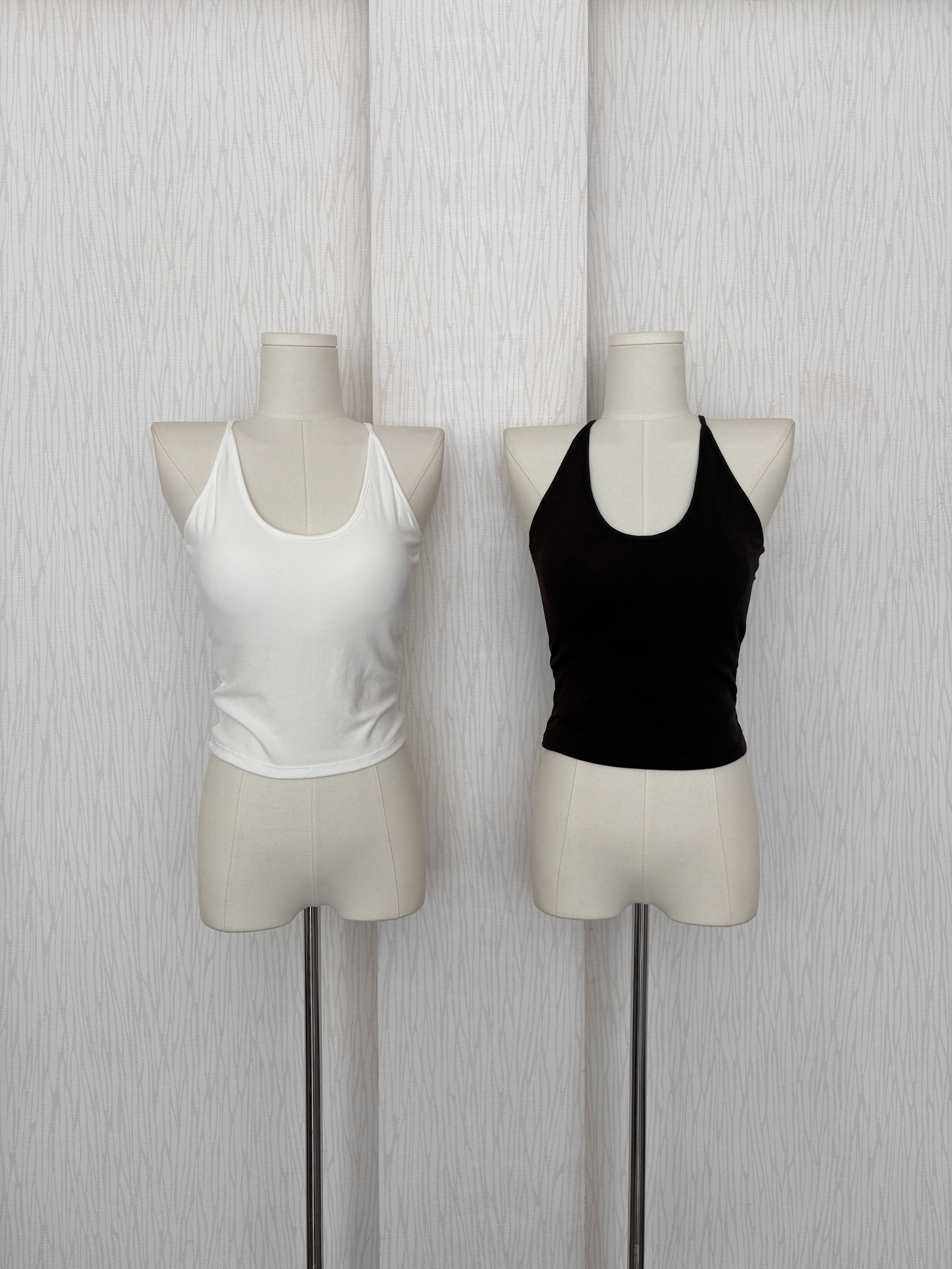 歐美超辣細肩大U罩杯棉質背心