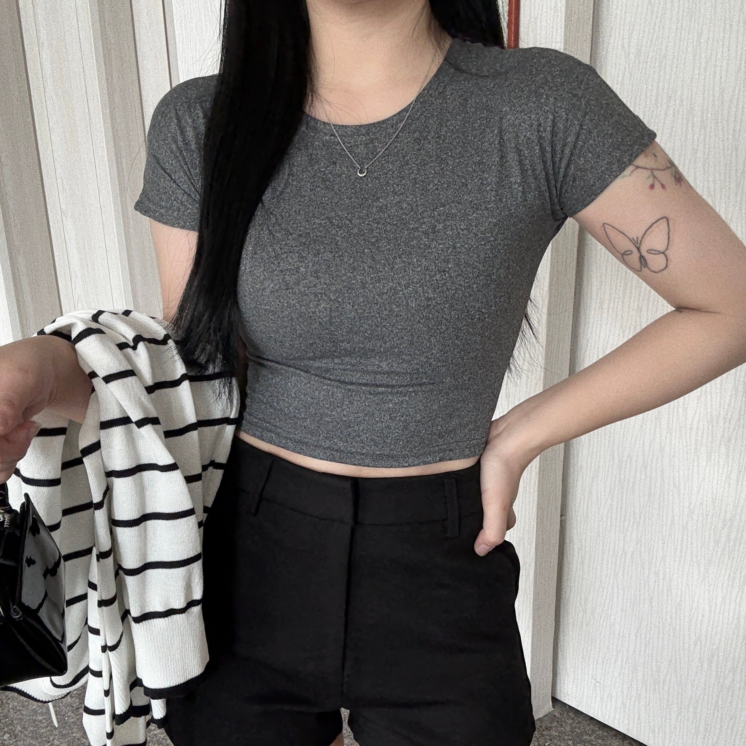 素面飛鼠短袖上衣