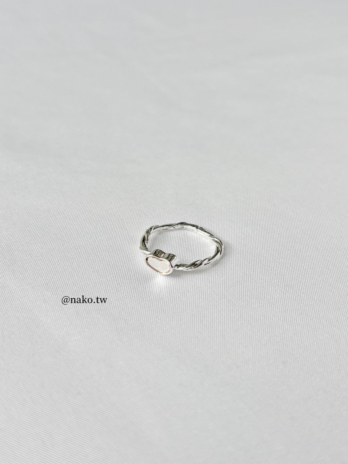 韓系愛心繩扭開口戒指