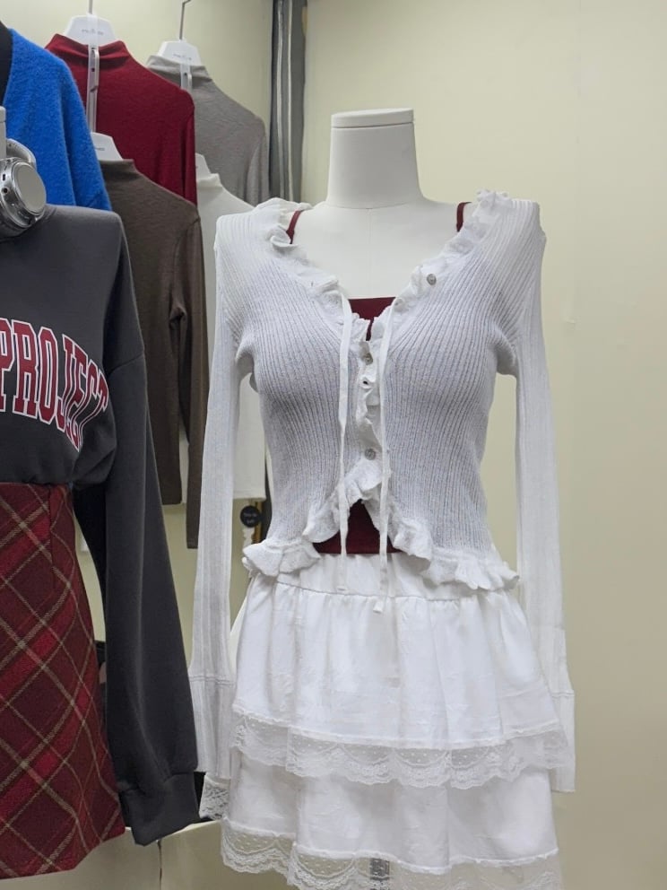 荷葉貼身針織腰身衣