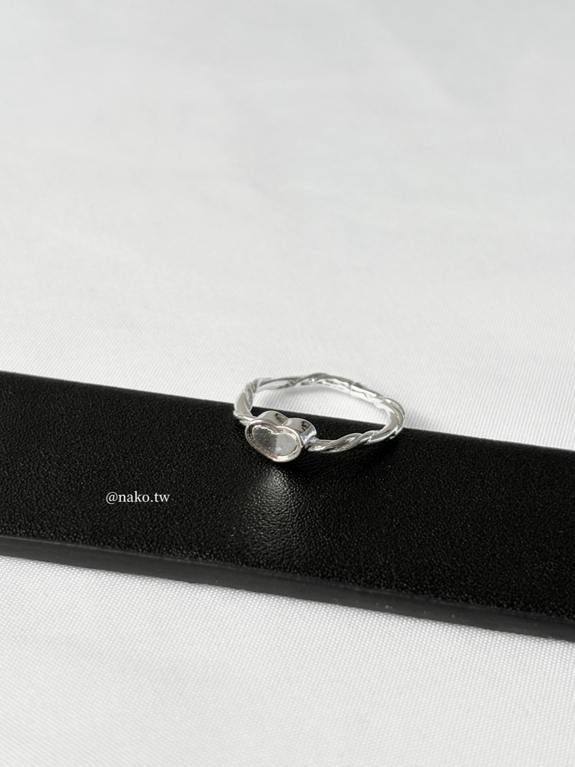 韓系愛心繩扭開口戒指