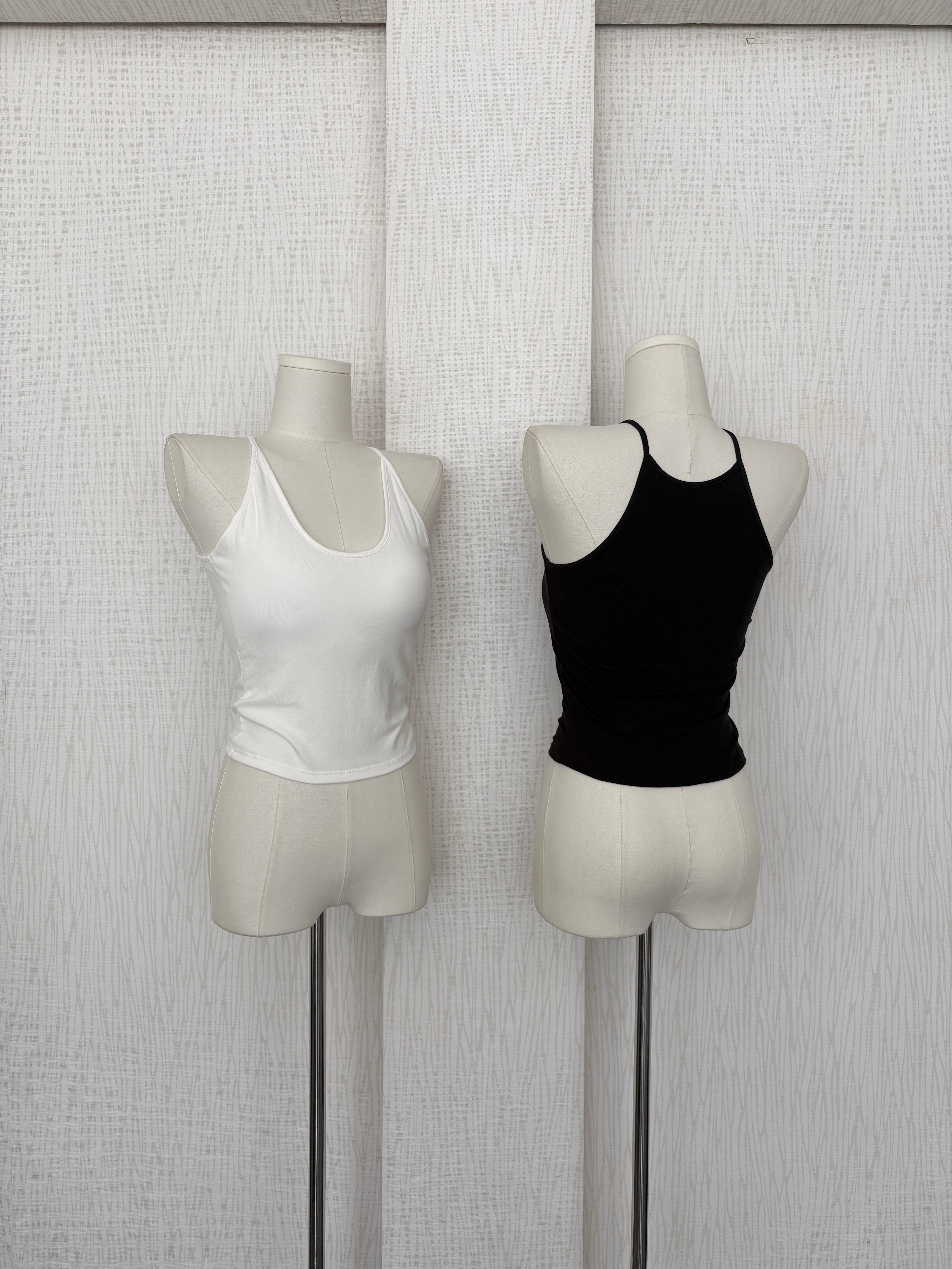 歐美超辣細肩大U罩杯棉質背心